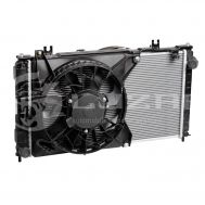 Радиатор охлаждения ВАЗ-2190/2192 Лада Гранта (+рад. кондиц+вентиляторы) МКПП А/С (LRK 0192) Лузар