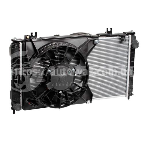 Радиатор охлаждения ВАЗ-2190/2192 Лада Гранта (+рад. кондиц+вентиляторы) МКПП А/С (LRK 0192) Лузар